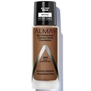 250 Almay Skin Perfecting Comfort Matte Foundation Hypoallergenic Cool Cappuccin
